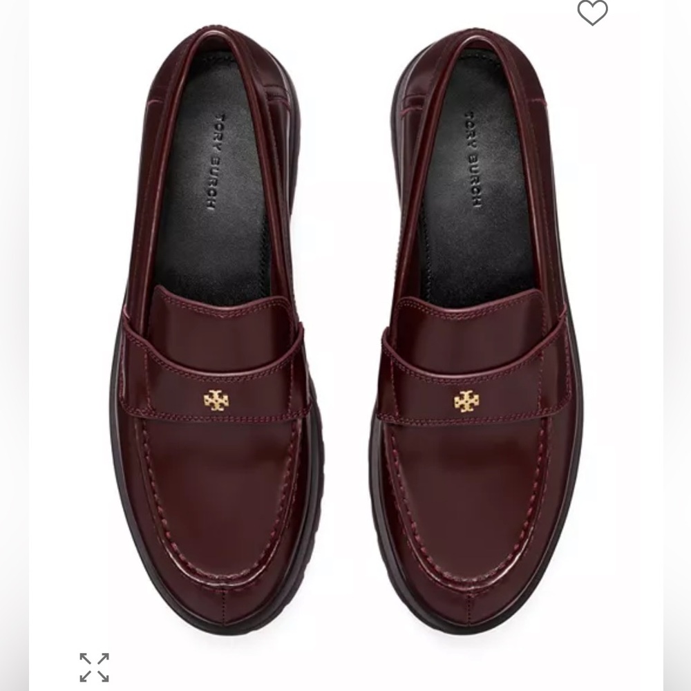 New Without Box TORY BURCH women's classic lug loafer in Plum Sz 9.5